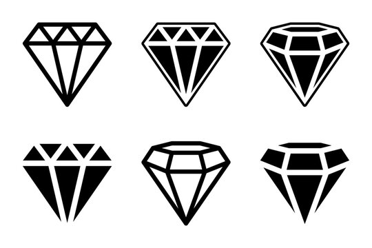 diamond vector set. jewelry, with an attractive and elegant style, very suitable for templates, transparent background, editable