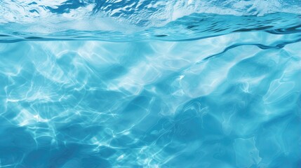 Blue ripped water caustics texture in pool or sea