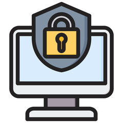 Diggest Access Authentication Outline Color Icon