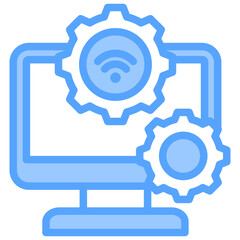 Internet Services Blue Icon