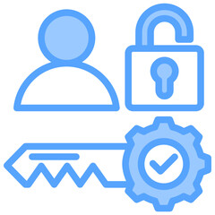 Basic Access Authentication Blue Icon