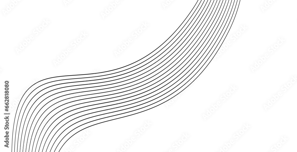 Poster wave pattern simple elegant flow background element vector illustration, curve abstract geometric st