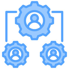 Casier Administration Blue Icon
