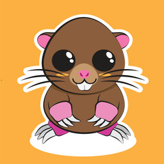 cute little mole rat stand alone