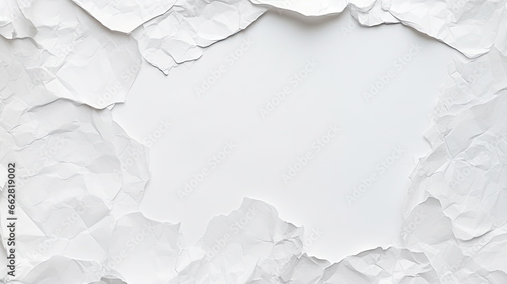 Aufkleber white blank handmade rough watercolor or aquarelle paper sheet with torn edges. close up isolated on