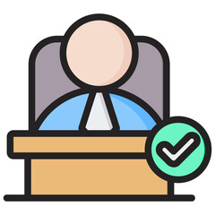 Senior Manager Outline Color Icon