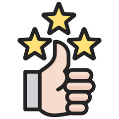 Review Outline Color Icon