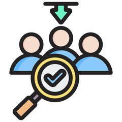 Recruitment Outline Color Icon