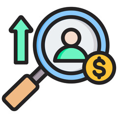 Wage Survey Outline Color Icon