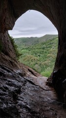 cave, landscape, rocks, view, nature
