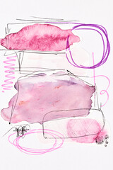 Abstract background, multicolor art collage. Creative pattern design for print invitation card, postcard. Drawing poster, colorful wallpaper. Purple, mauve, lilac colors