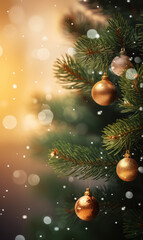 christmas tree green spruce branch