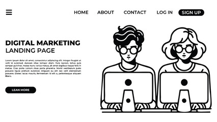 web page design templates for data analysis, management app, consulting, social media marketing. Modern vector illustration concepts for website and mobile website development.