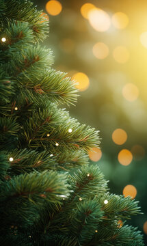 christmas tree green spruce branch
