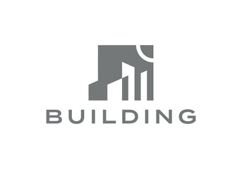building construction logo vector design
