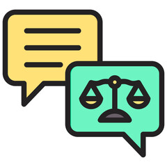 Legal Consulting Outline Color Icon