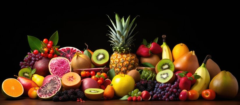 Assorted rare fruits With copyspace for text