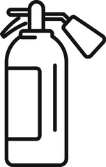 Fire extinguisher icon outline vector. Alarm gate. Plan work