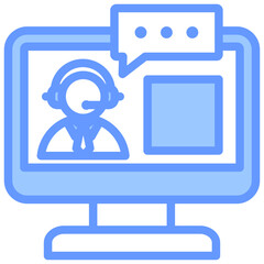 Online Consultation Blue Icon