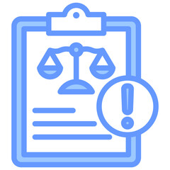 Lawsuits Blue Icon