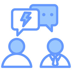Labor Dispute Blue Icon