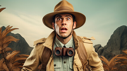 Fototapeta premium Adventurous Explorer Attire