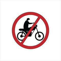 motorbike no parking sign icon