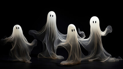 Playful Halloween Ghosts