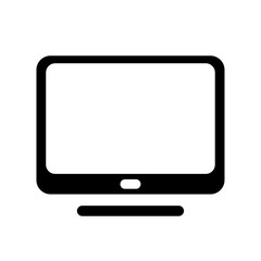 Computer monitor screen vector illustration icon