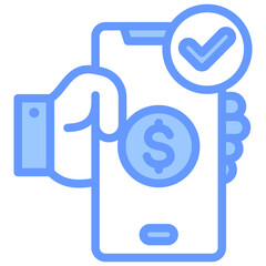 Carrier Billing Blue Icon