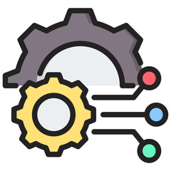 Engineering Outline Color Icon