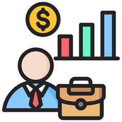 Business Outline Color Icon