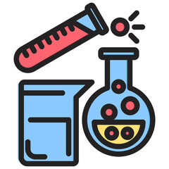 Experiment Outline Color Icon