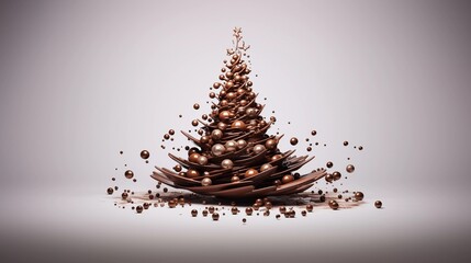 Weihnachtsbaum aus Schokolade.