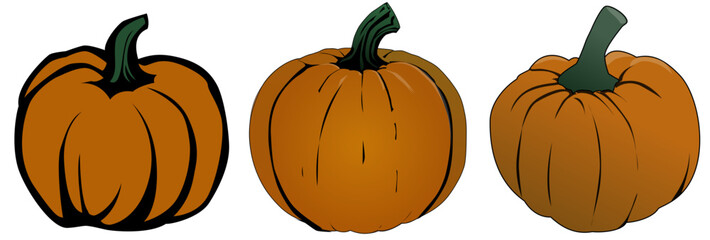 Pumpkin Vector Set (3 styles)