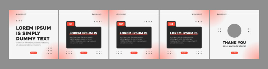 creative editable carousel template for social media posts © Rozin