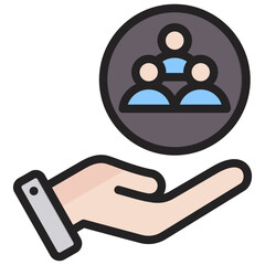 Employee Outline Color Icon