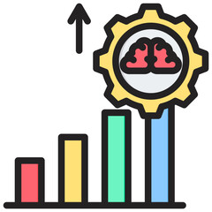 Growth Outline Color Icon