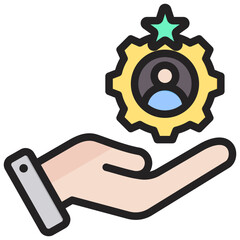 Talent Development Outline Color Icon