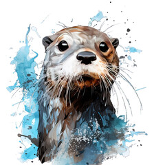 Cute Otter Transparent Watercolor Png