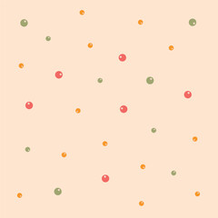 Cute autumn background in retro style