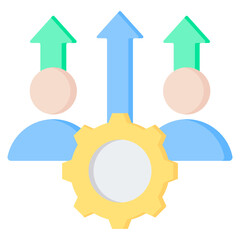 Developing Employees Flat Icon
