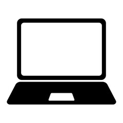 Open laptop vector icon