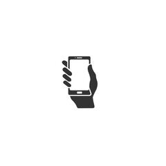 Hand hold the smartphone. Vector