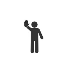 Hand stop icon sign. Vector illustration