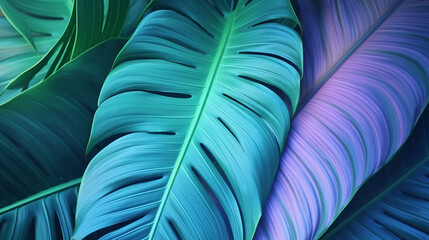 Exotic leaves background

