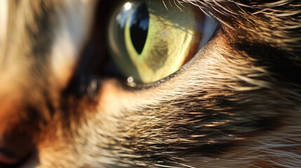 Cat Eye Close-up Created with Generative AI