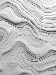 Grey Marble Creative Abstract Wavy Texture. Flowing Digital Art Decoration. Abstract Realistic Surface Vertical Background. Ai Generated Vibrant Curly Pattern.