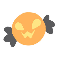 Cute Halloween Candy Doodle Halloween element, signs and symbols decorative , Hand drawn in doodle style