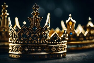 golden crown on black